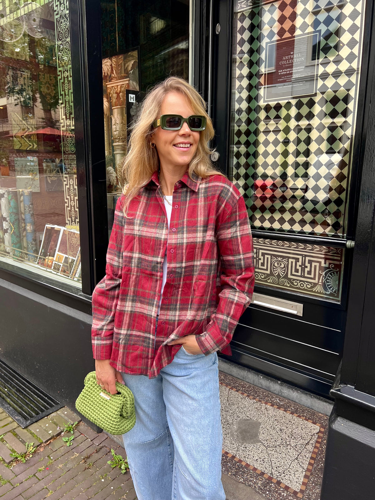 Kiki plaid blouse