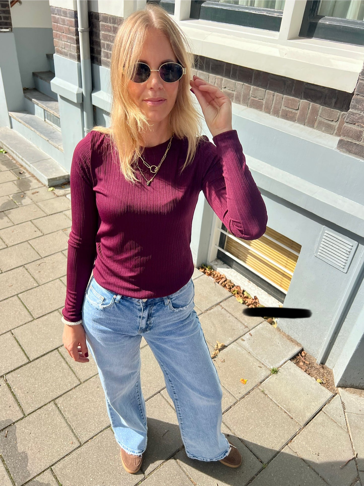 Babs top bordeaux
