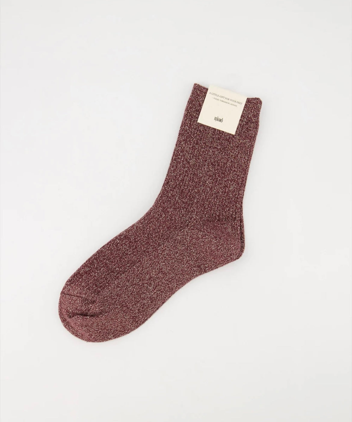 Shiny socks (one size) - burgundy