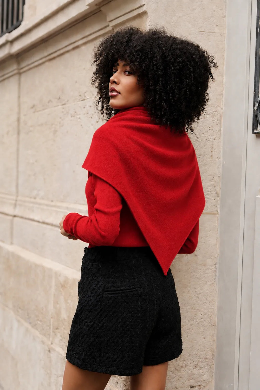 Triangel scarf red