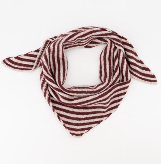 ZoΓ© scarf bordeaux gestreept