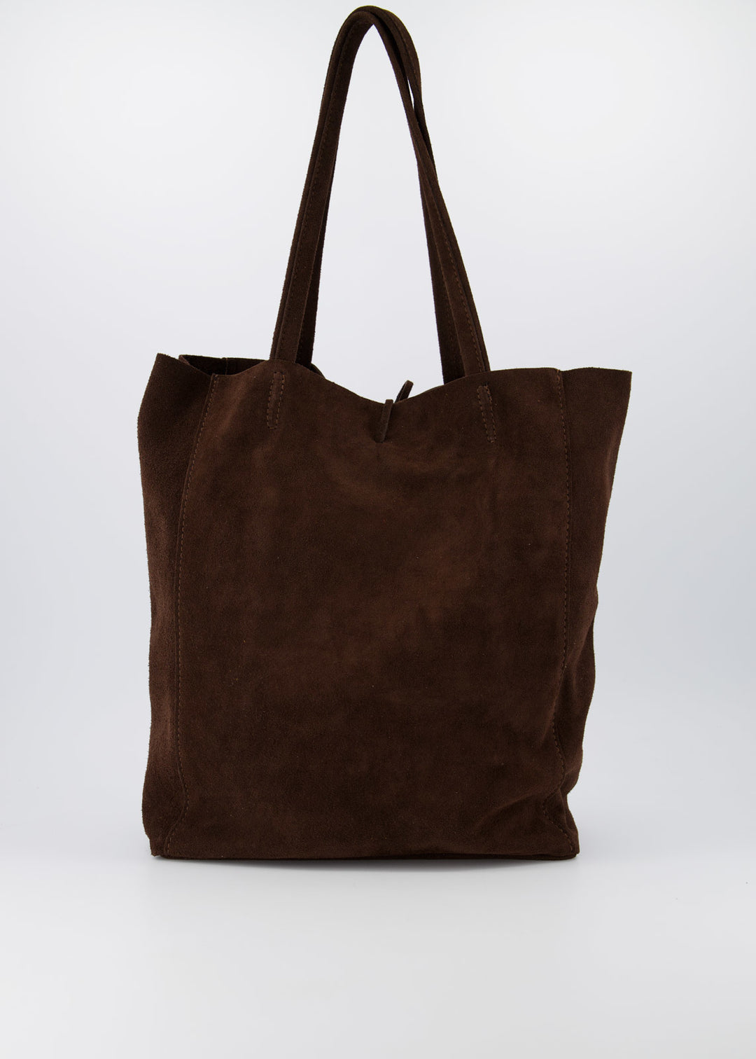 Tas suède donkerbruin