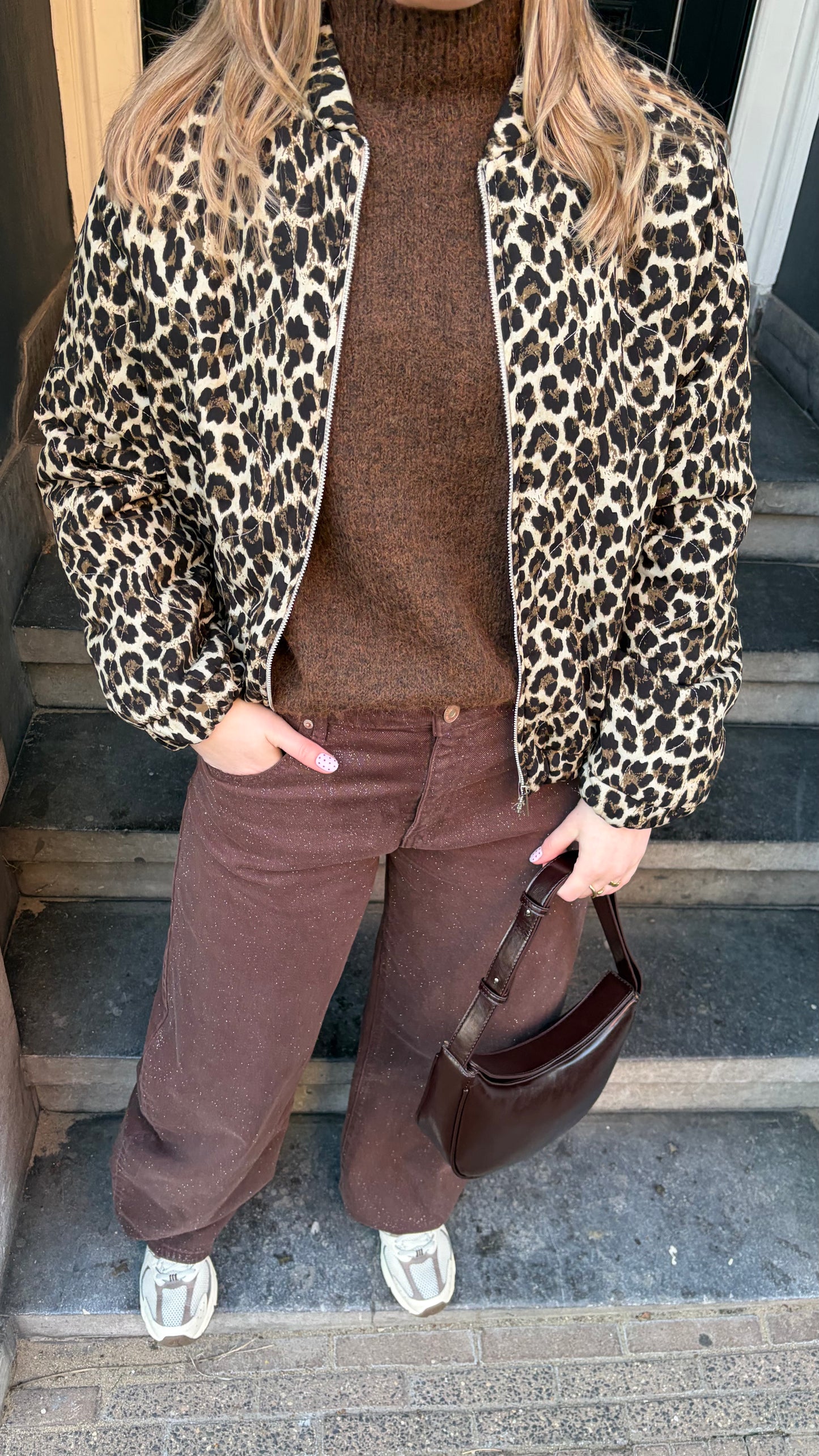 Glow barrel jeans brown