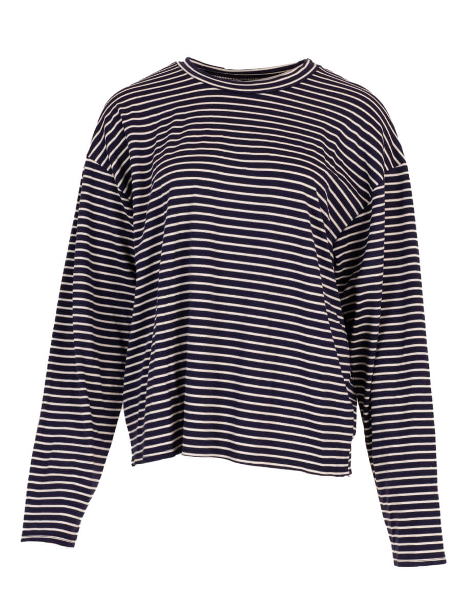 Longsleeve strepen donkerblauw
