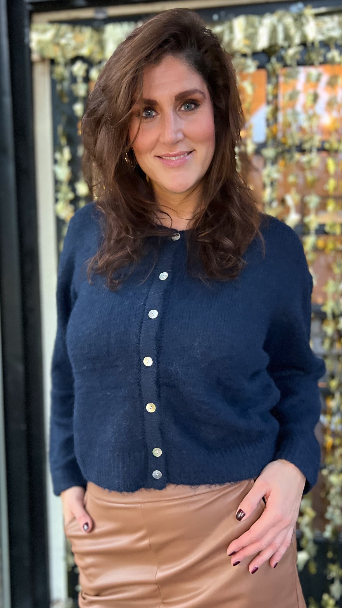Flore vestje navy