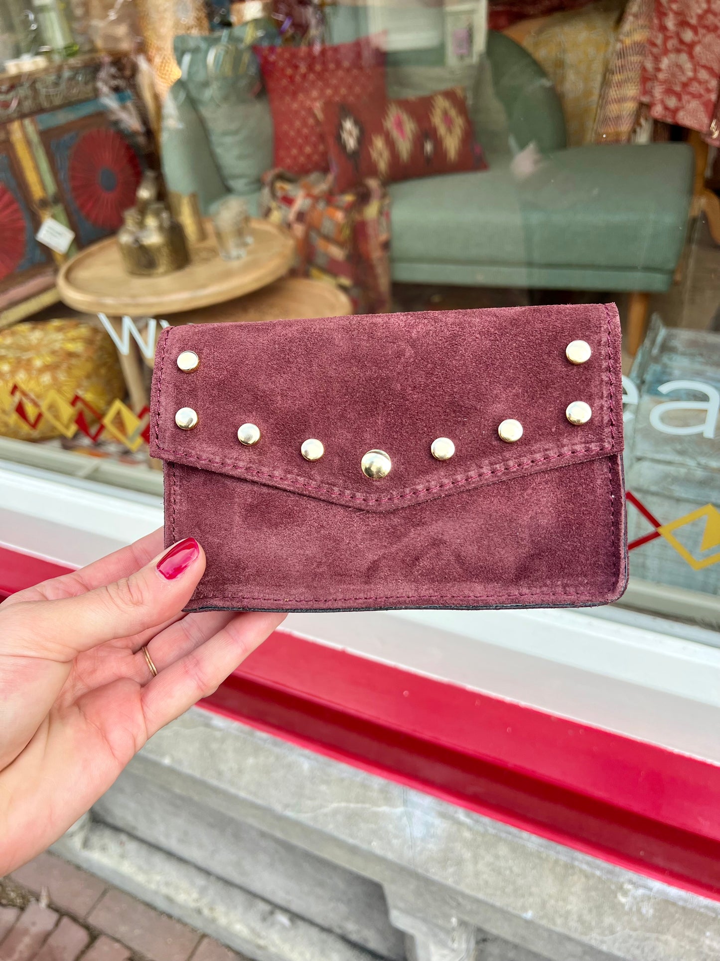 Colette bag suède burgundy