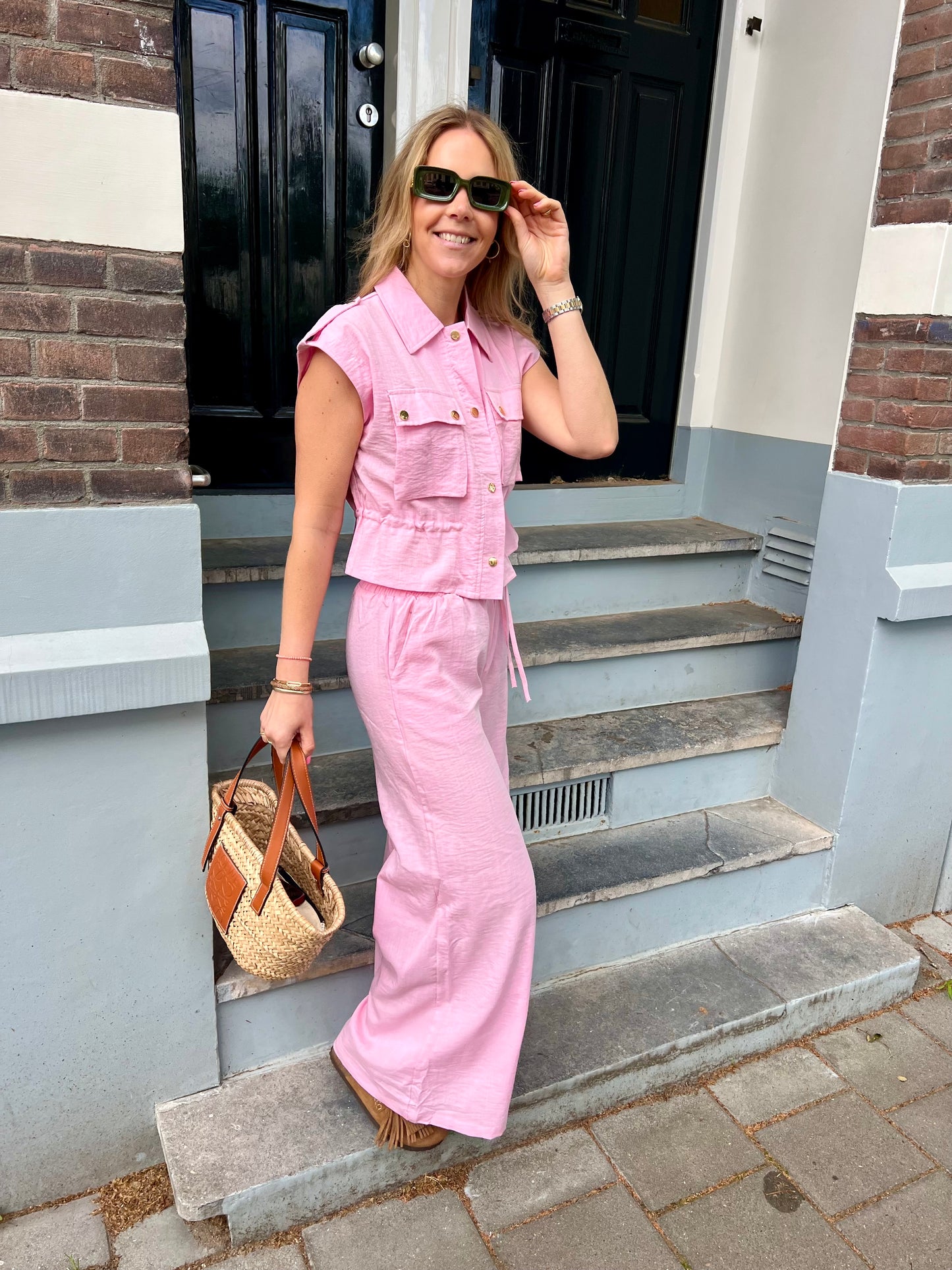 Cameron sleeveless Suit pink