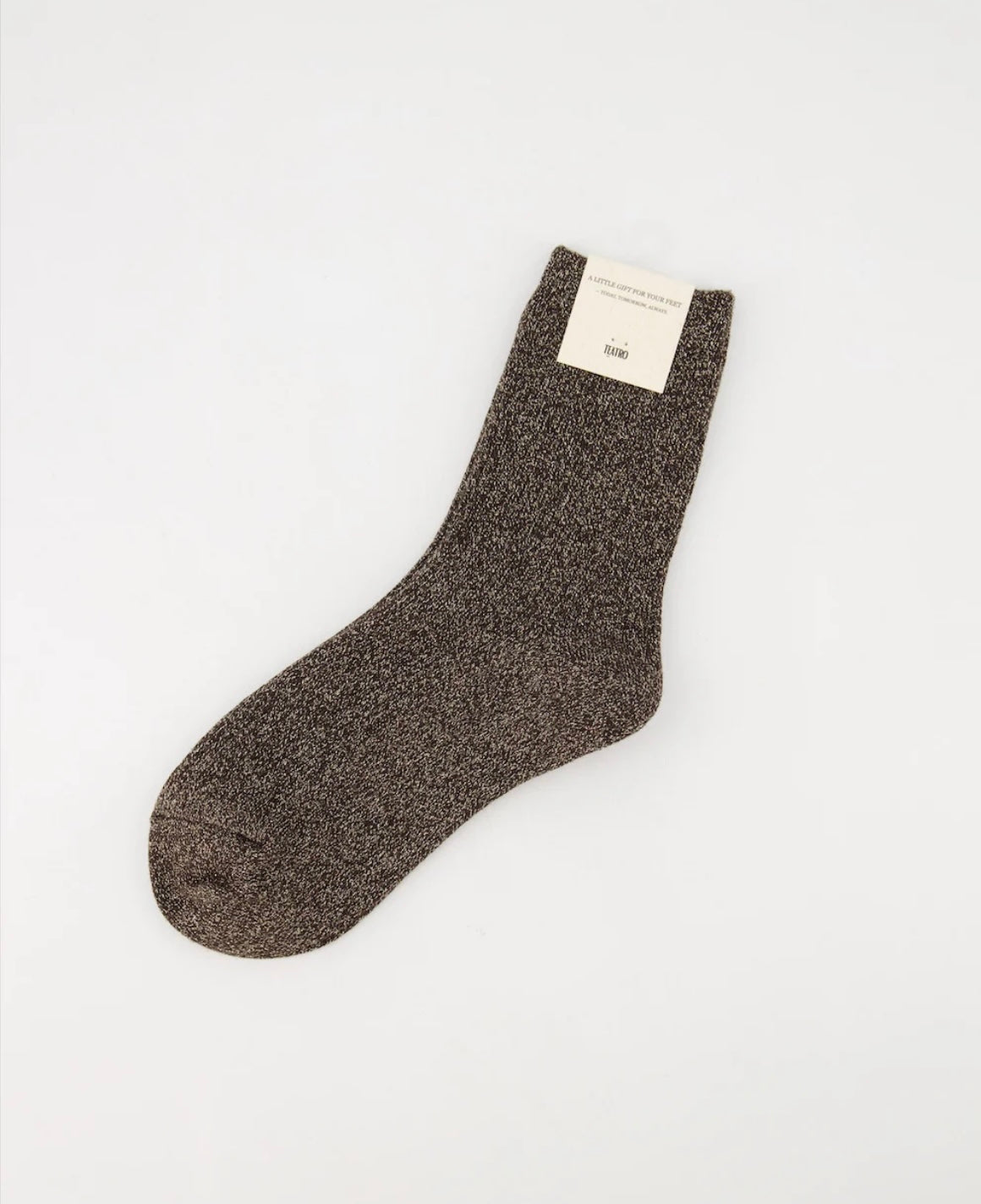 Shiny socks (one size) - dark brown