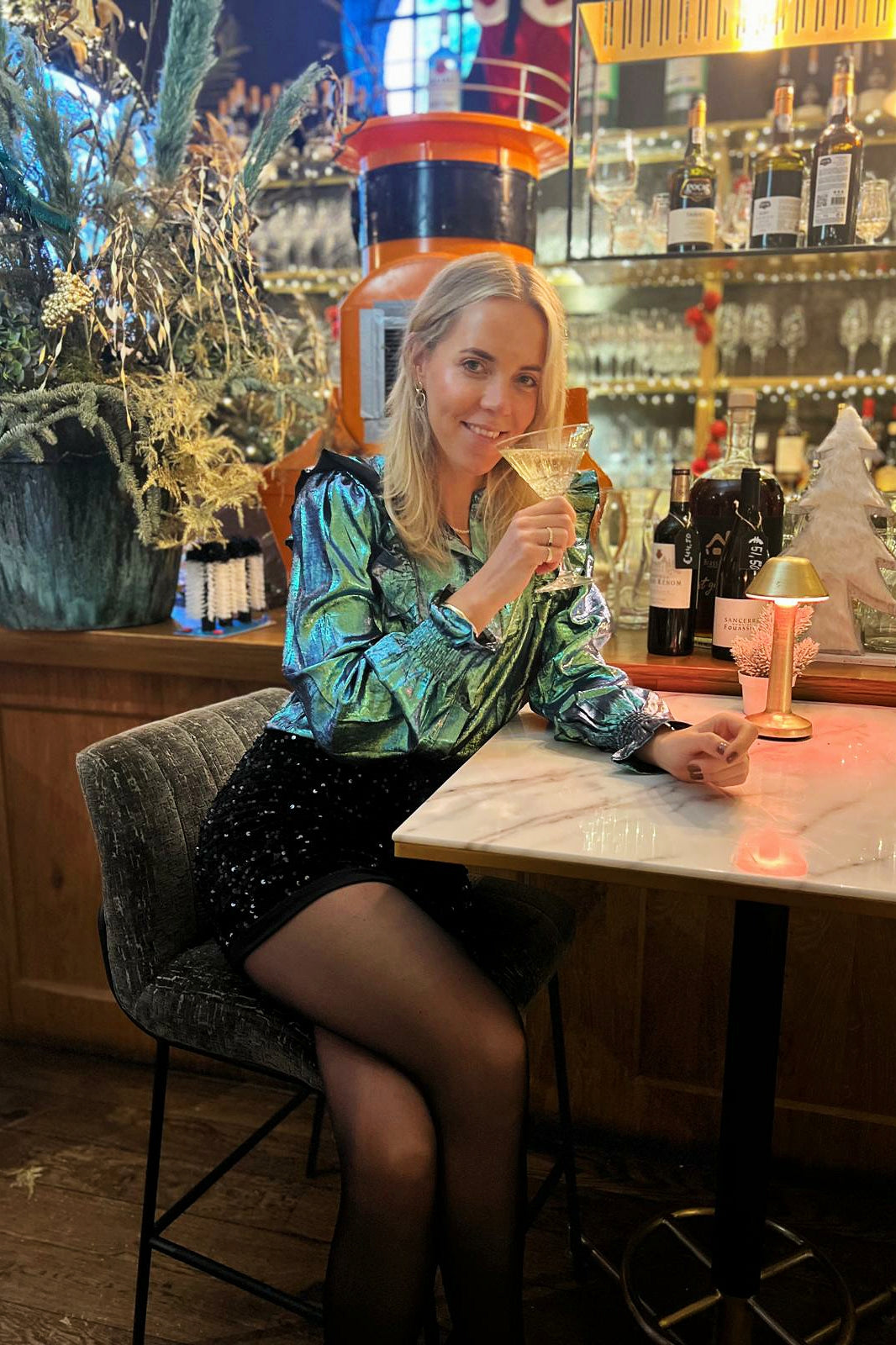 Jet blouse groen shine