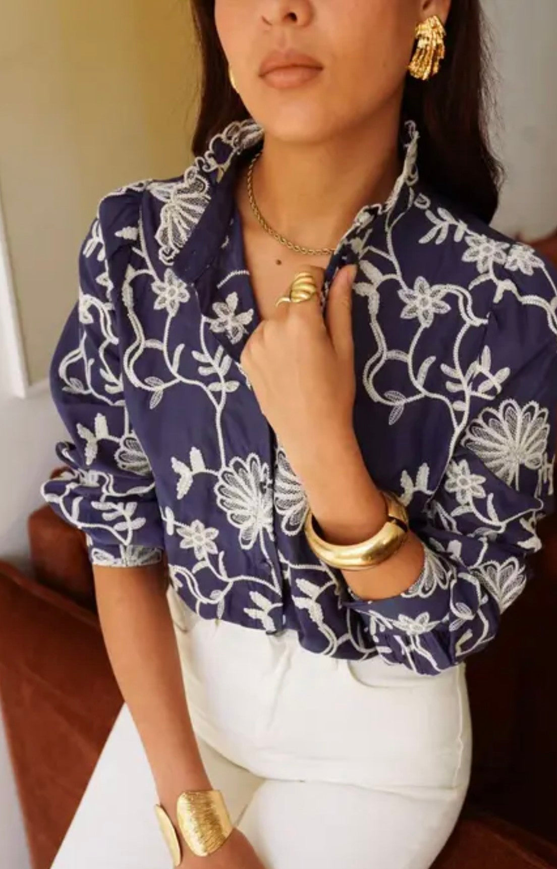 Claire broderie blouse