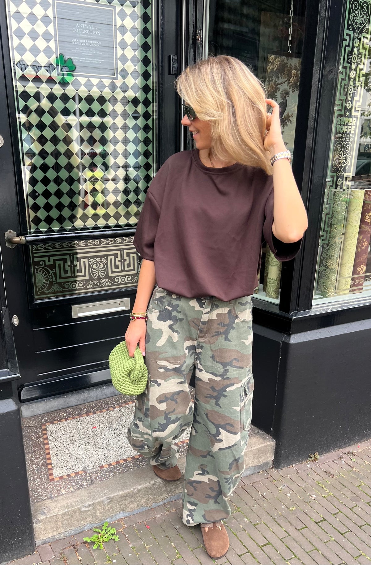 Sue short sleeve sweat choco