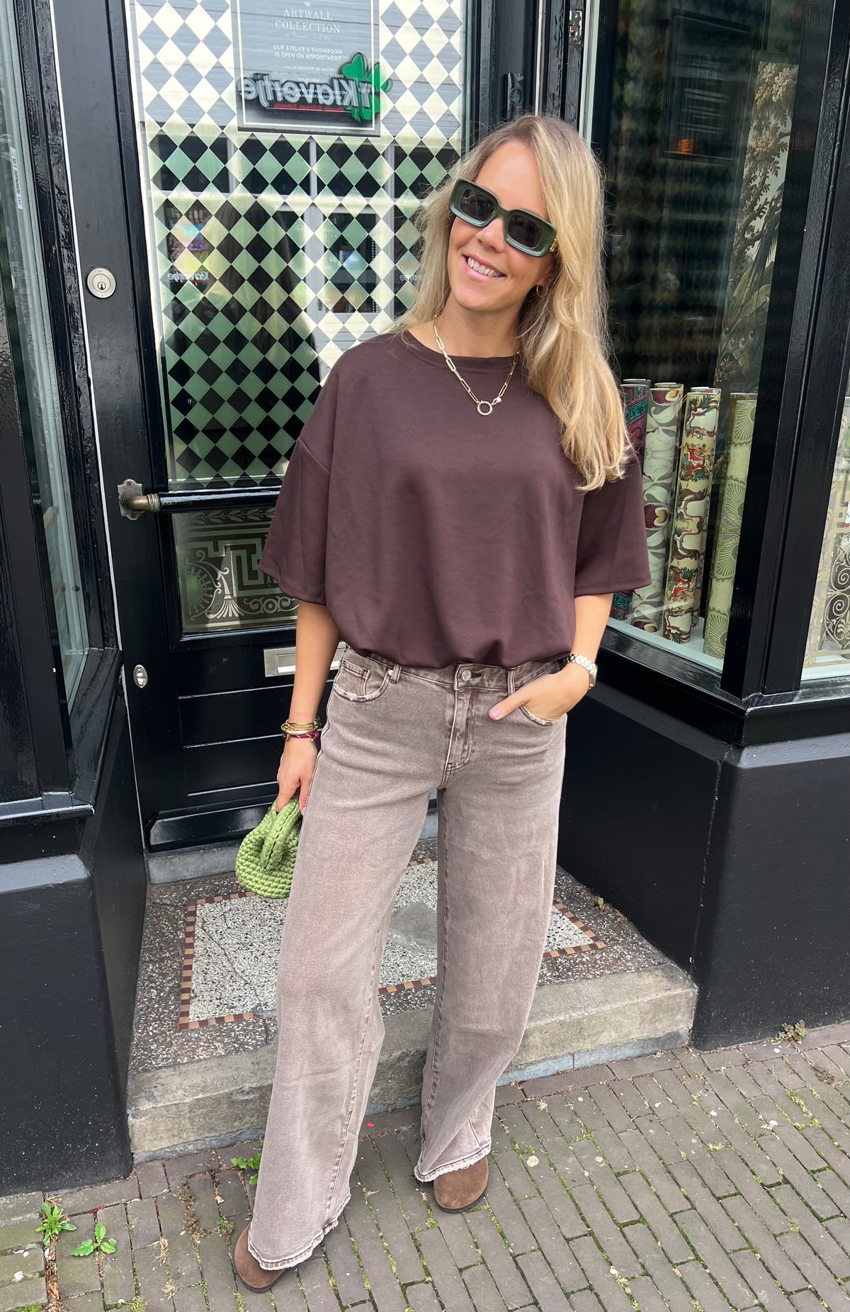 Sue short sleeve sweat choco