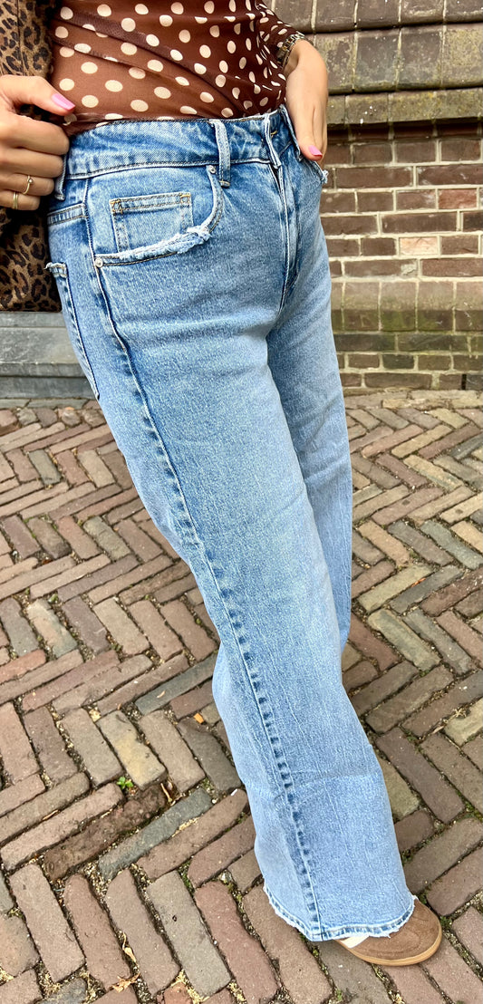 Jill wide leg jeans blauw