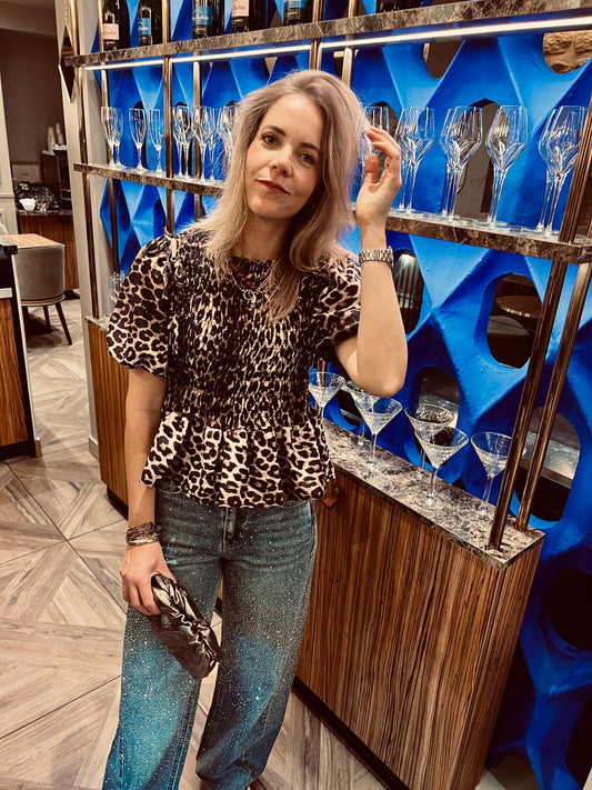Poppy leopard top