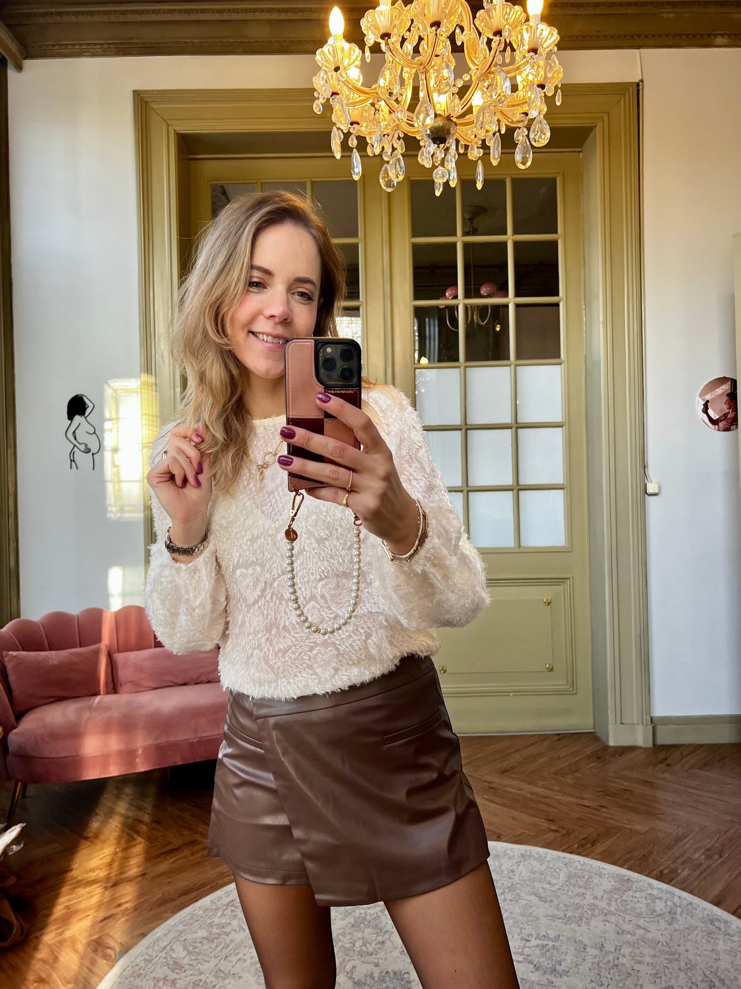 June top furry off white