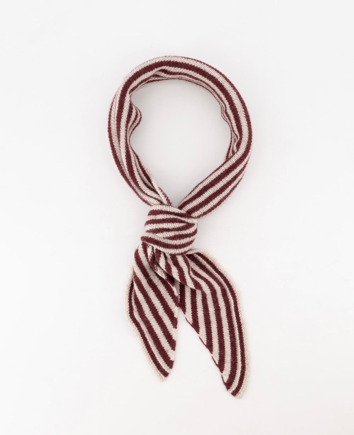 Zoé scarf bordeaux gestreept