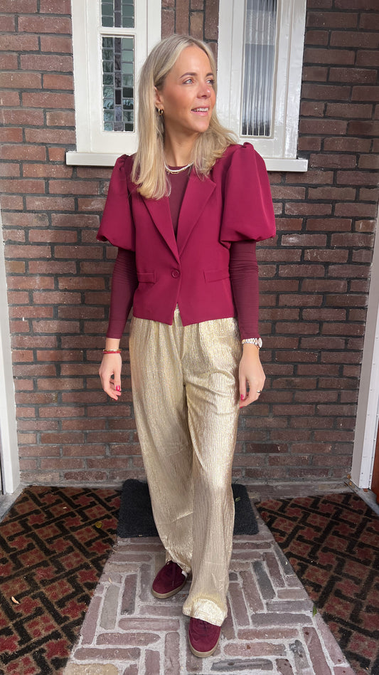 Yara blazer short sleeve bordeaux