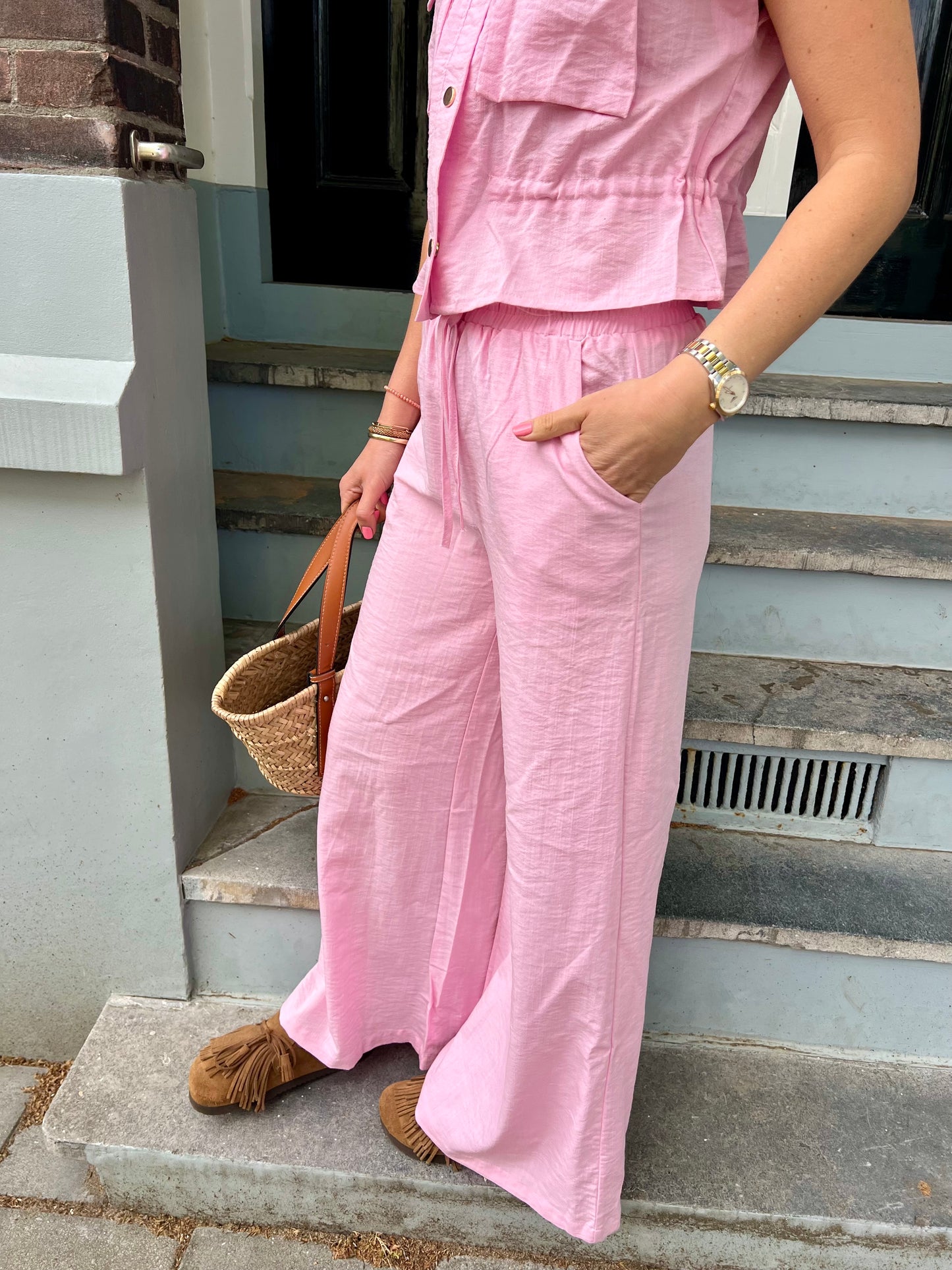Cameron sleeveless Suit pink