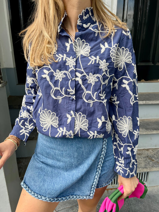 Claire broderie blouse