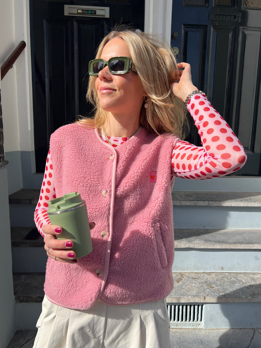 Posy pink gilet