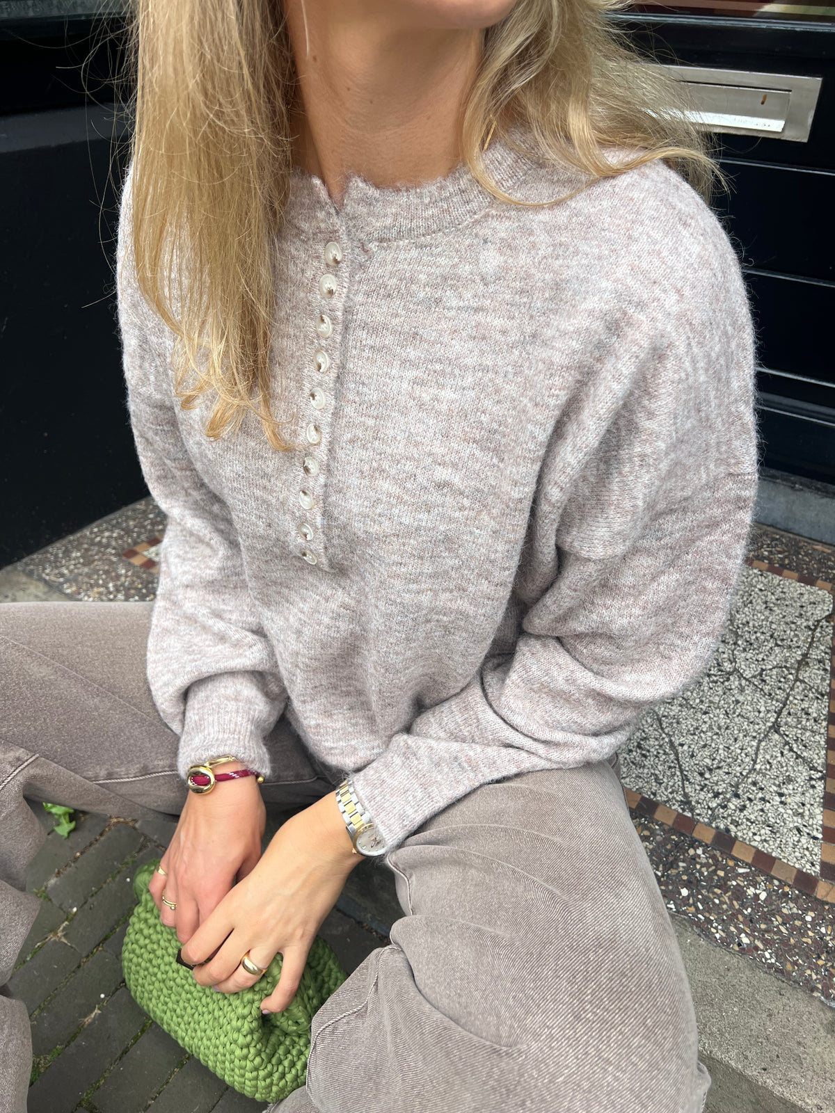 June knit beige