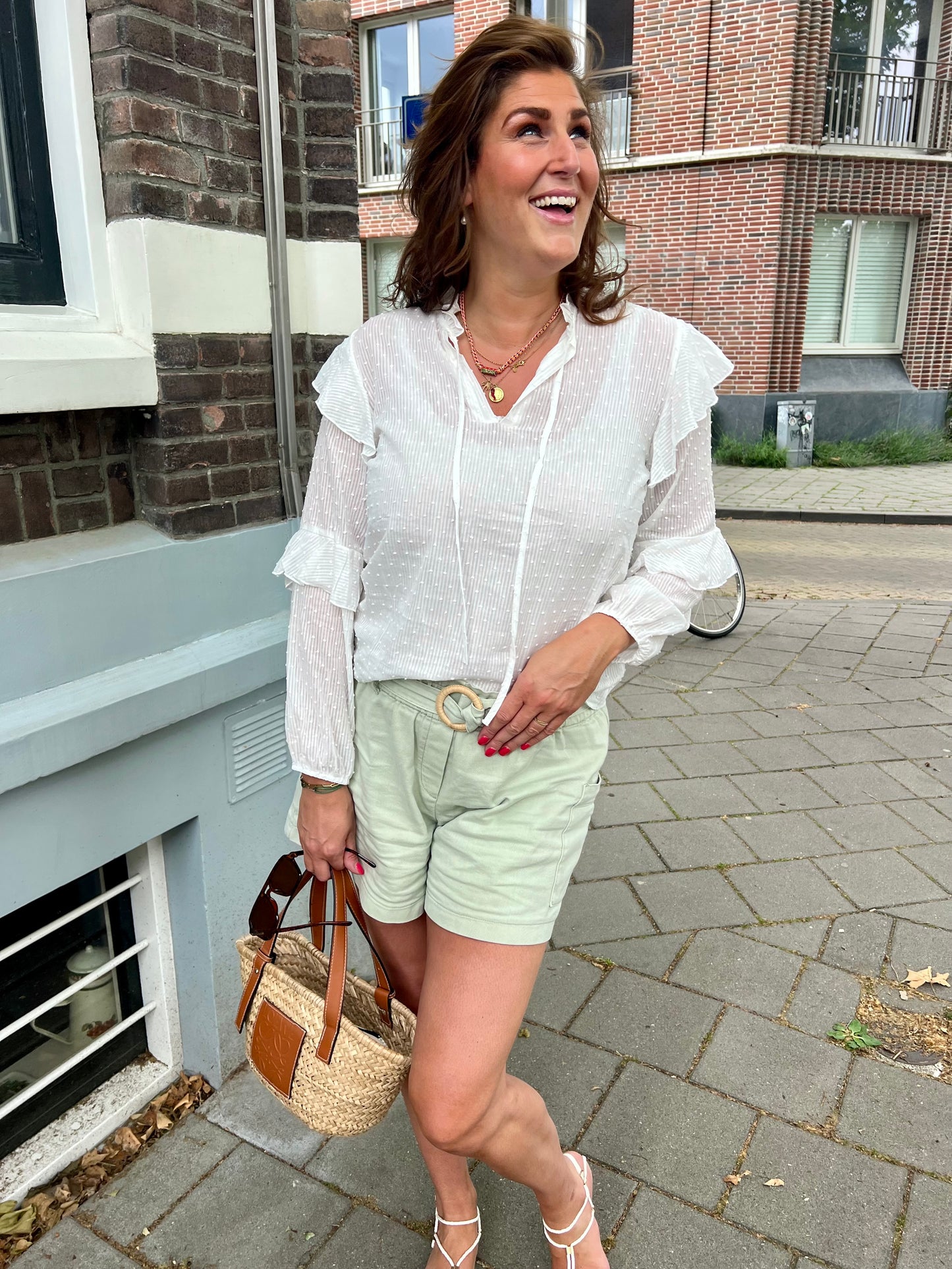 Flow ruffled blouse