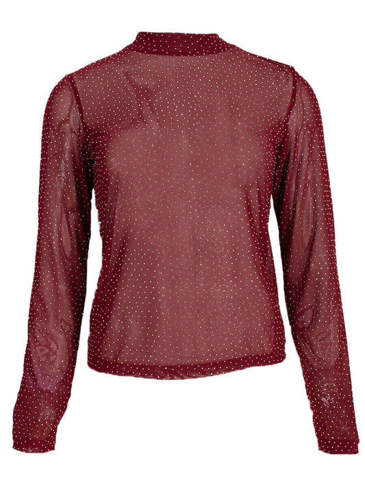 Bonnie glitter top rood