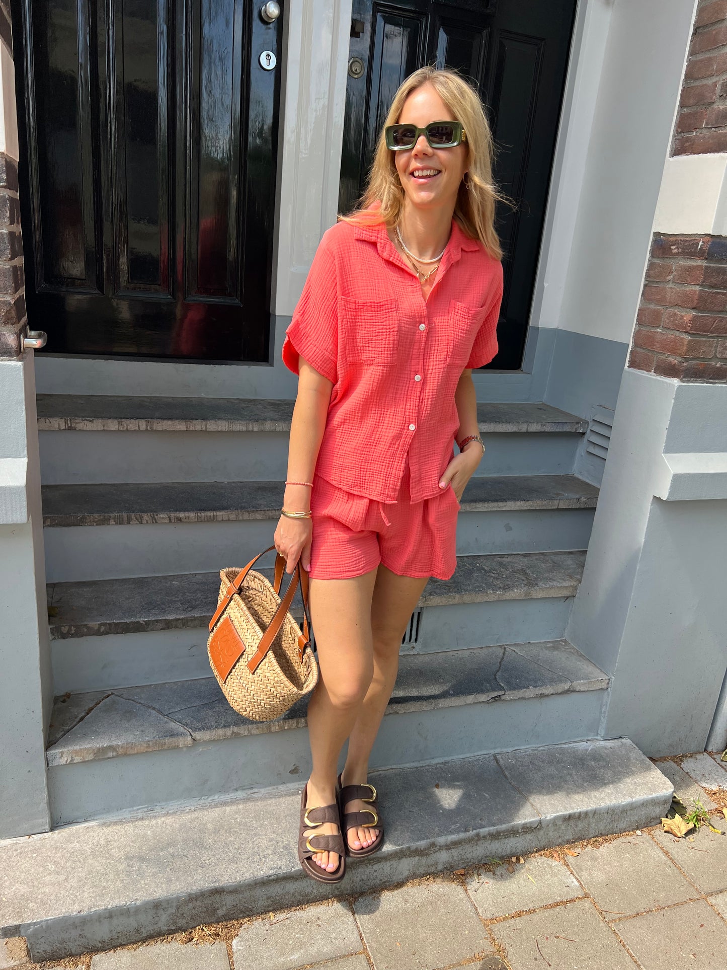 Gigi 2-piece set koraal
