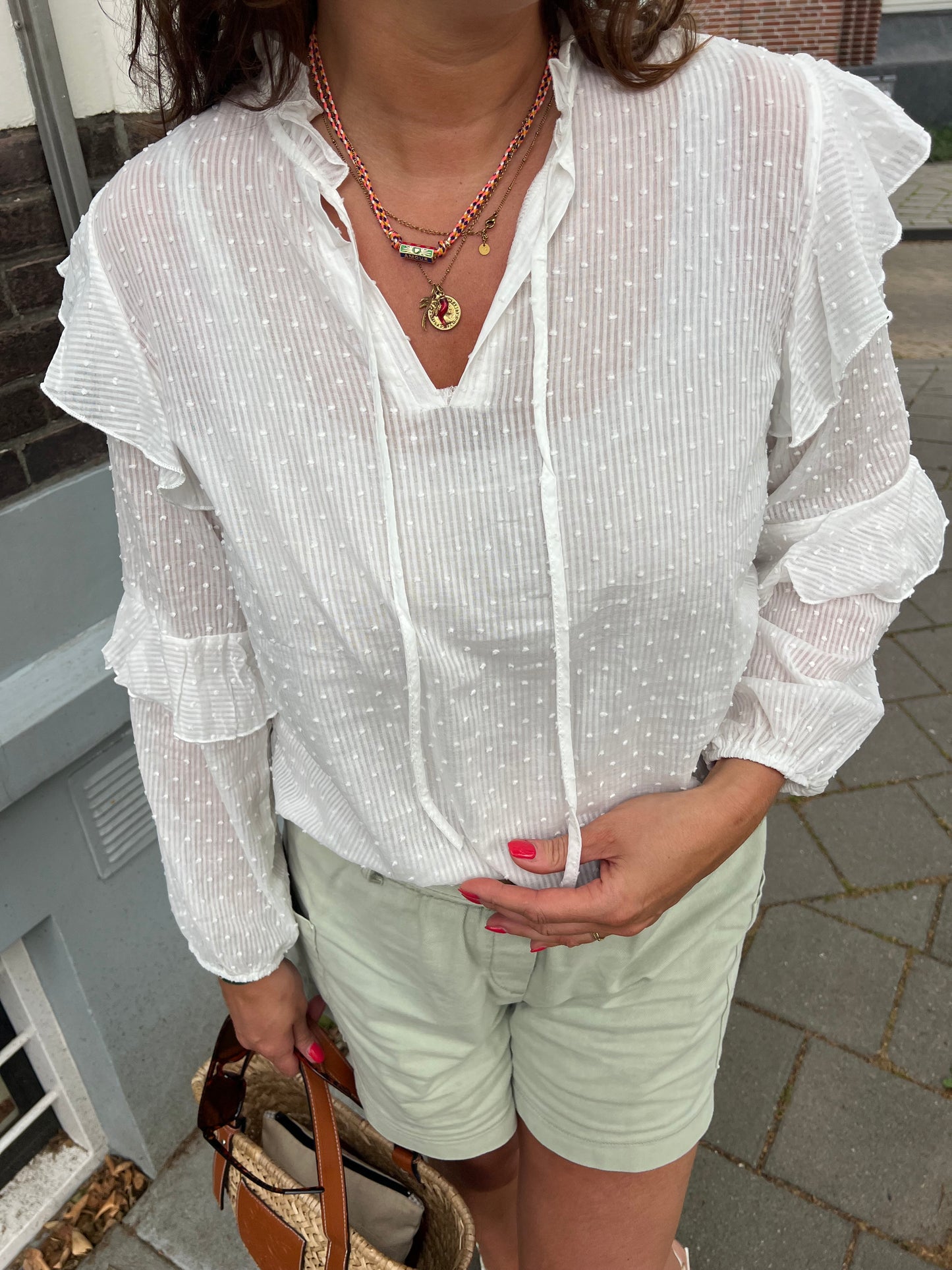 Flow ruffled blouse