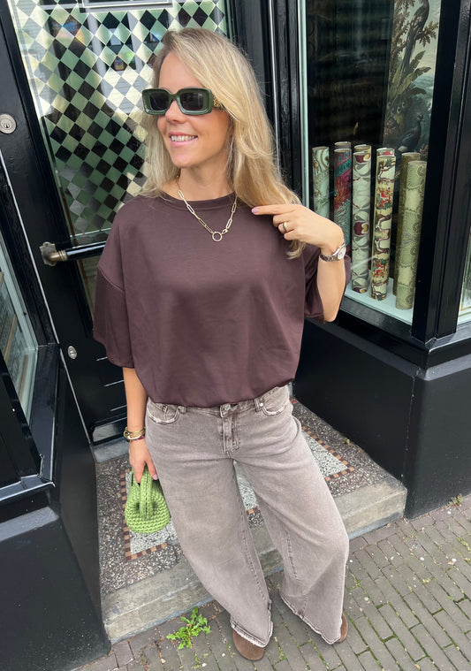 Sue short sleeve sweat choco