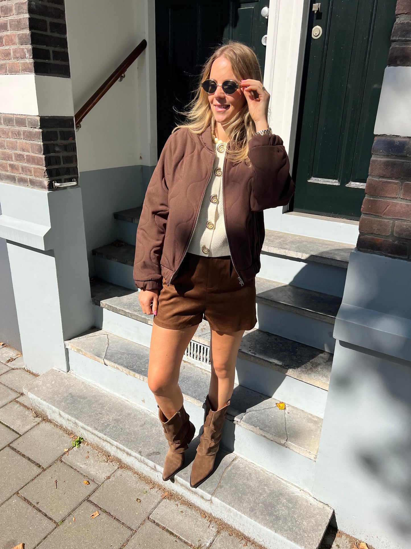 Suus suèdine short bruin