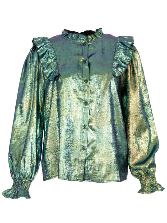 Jet blouse groen shine