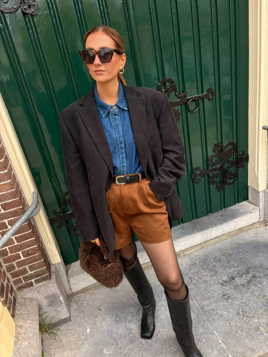 Suus suèdine short bruin