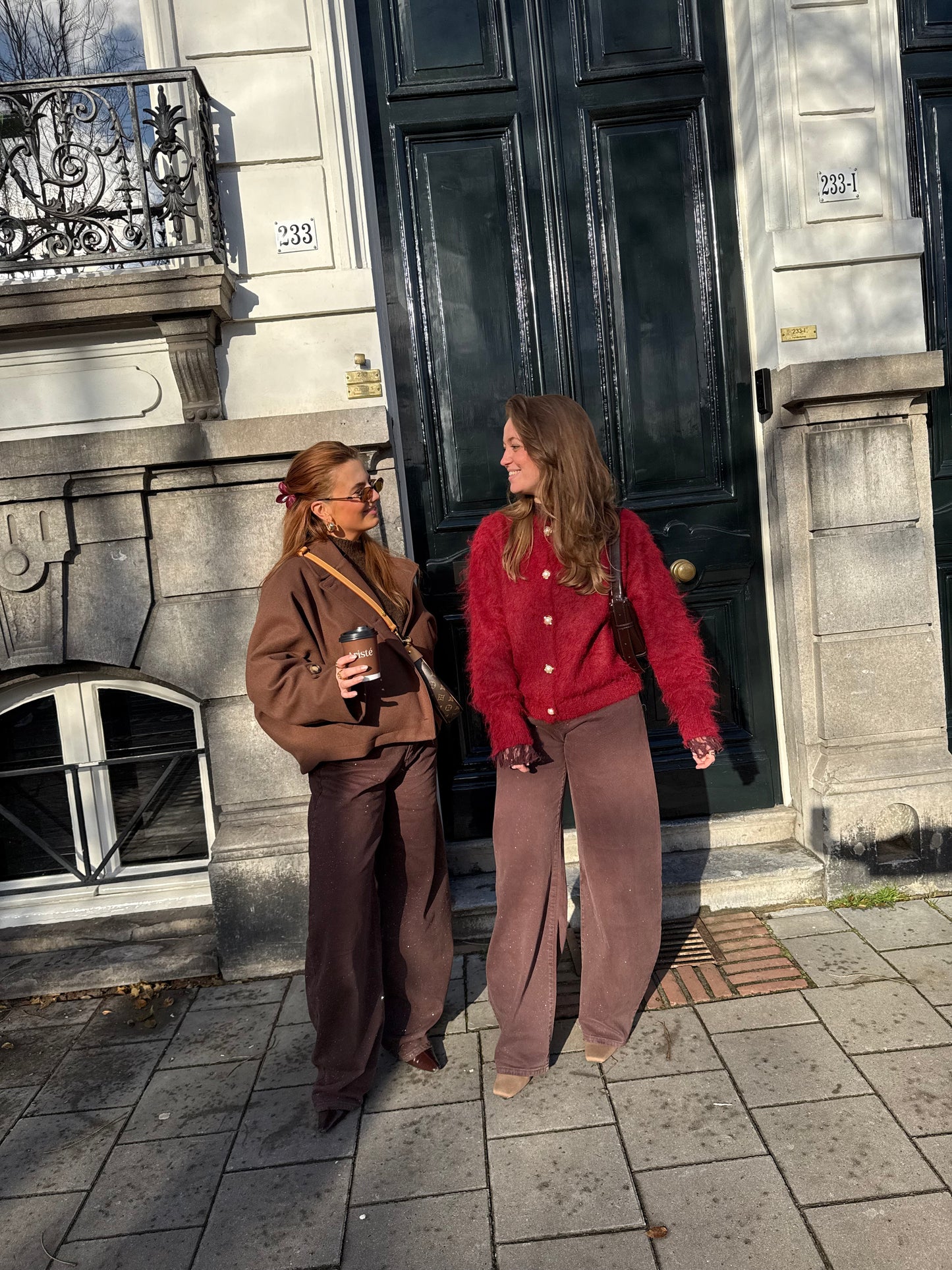 Glow barrel jeans brown