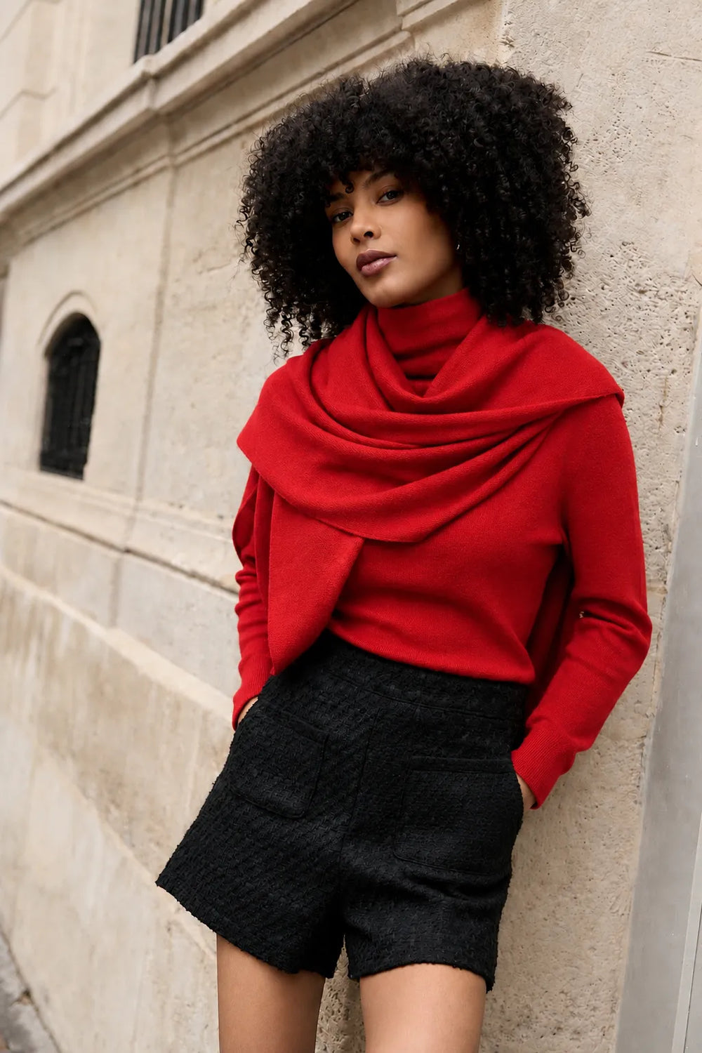 Triangel scarf red