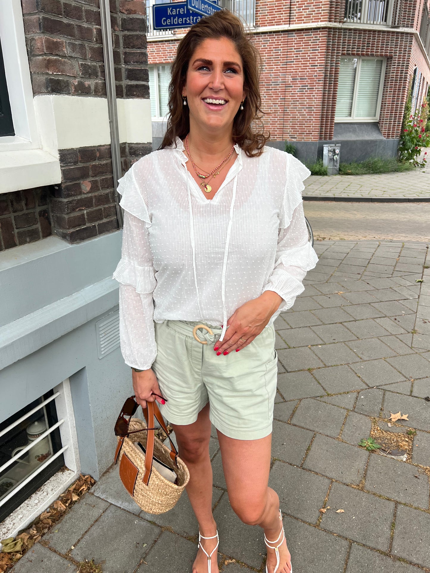 Flow ruffled blouse