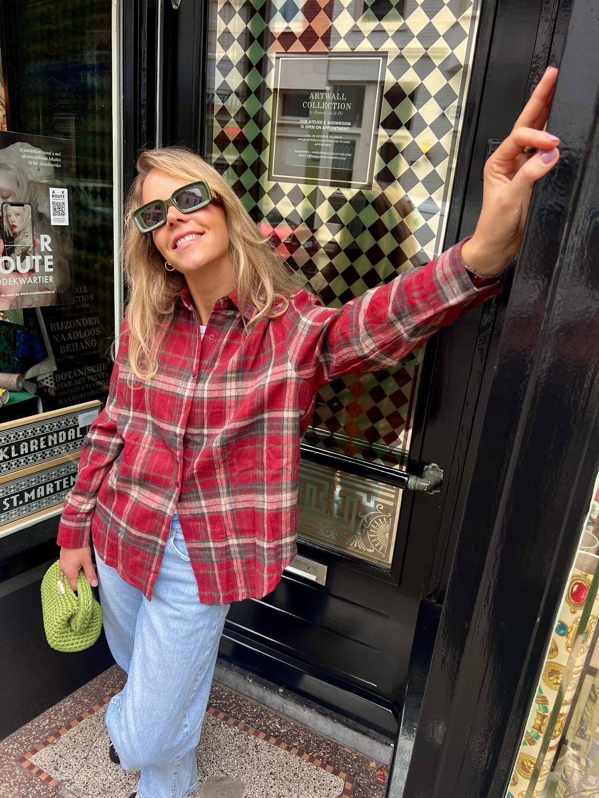 Kiki plaid blouse