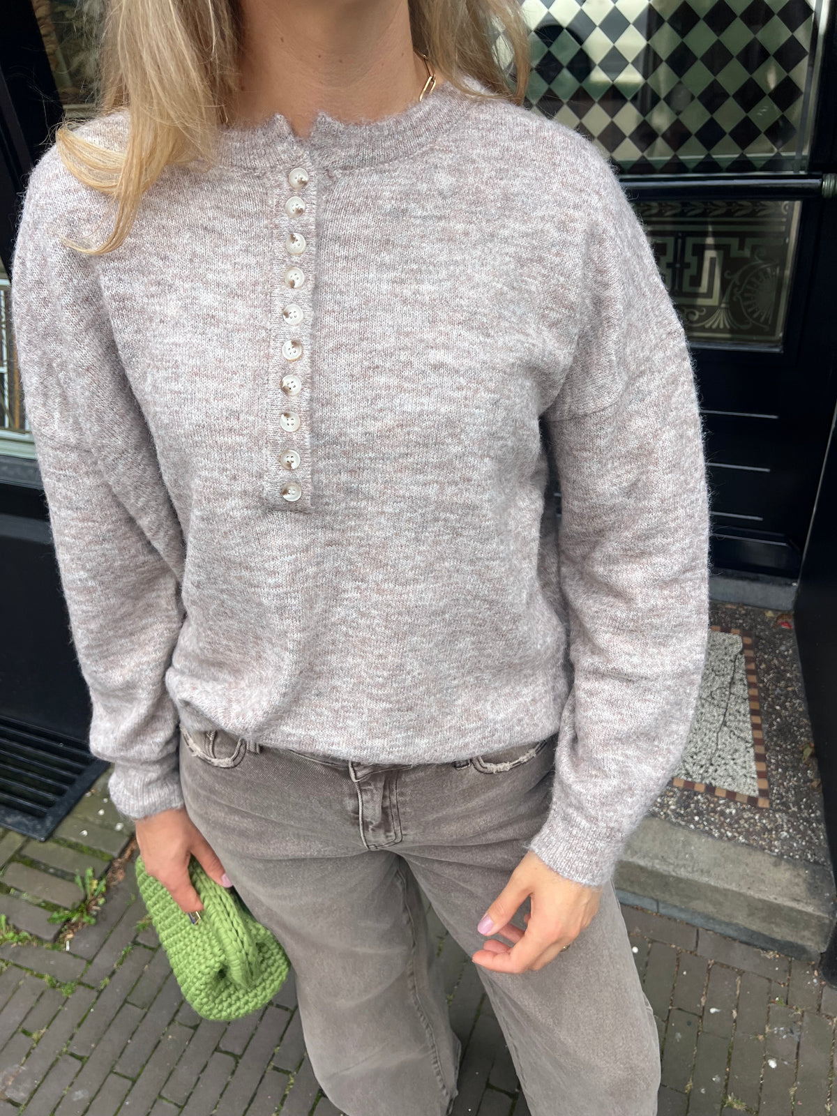 June knit beige