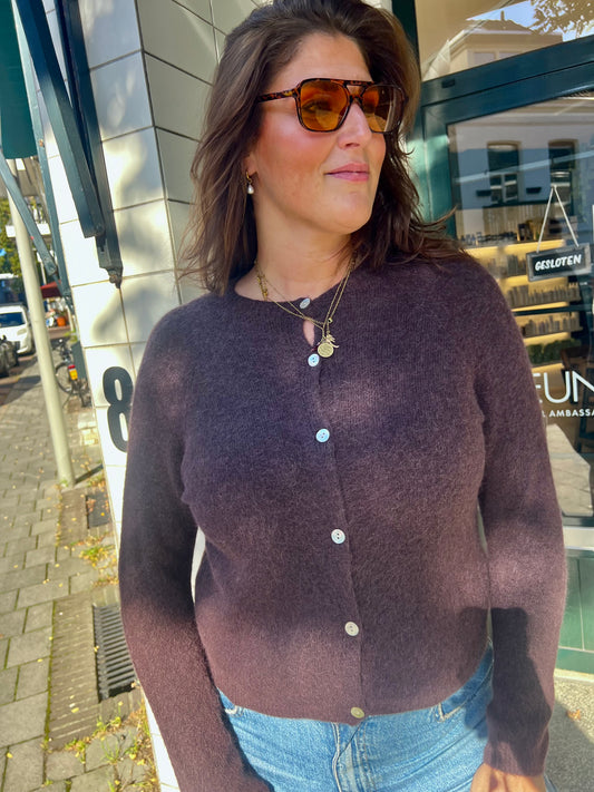 Kae cardigan plum