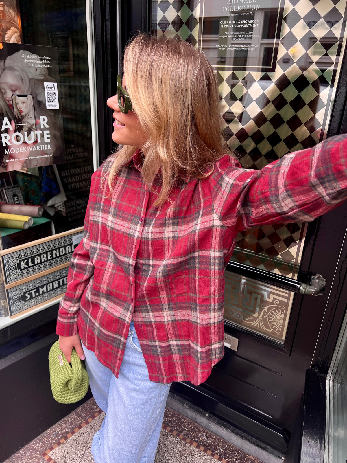 Kiki plaid blouse