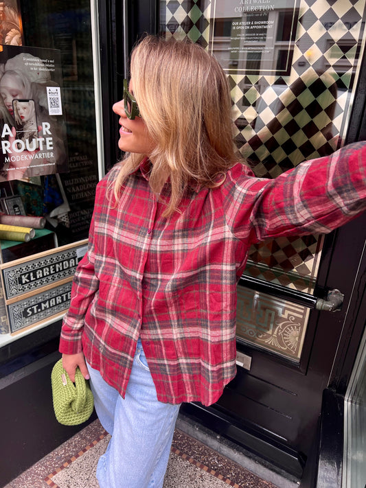 Kiki plaid blouse