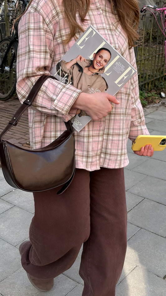 Bonnie blouse roze ruiten