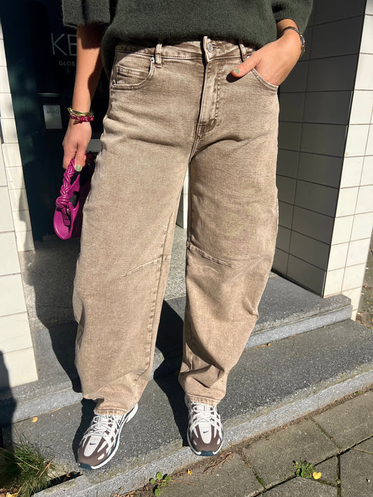 Noa barrel jeans light brown